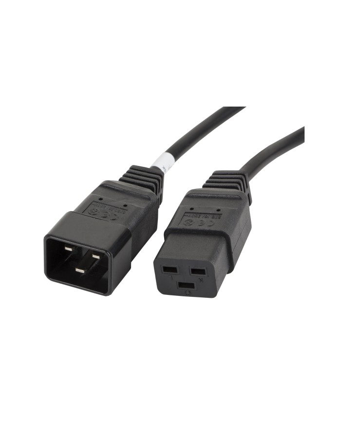 Lanberg IEC C19 to C20 Heavy Duty Cable VDE 1.8m Lanberg IEC C19 to C20 Heavy Duty Cable VDE 1.8m