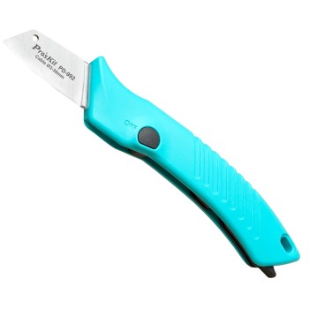 Proskit PD-992 Super Sharp Electricians Knife Anti Slip & Ergonomic with Dual Function Cover
