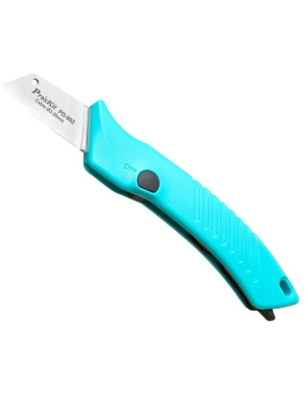 Proskit PD-992 Super Sharp Electricians Knife Anti Slip & Ergonomic with Dual Function Cover