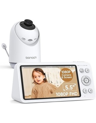 Bonoch BBM04 Portable Baby Monitor 5.5'' 1080p PTZ Camera & Local Storage No WiFi