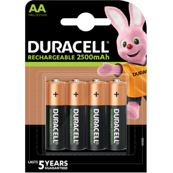 Duracell Rechargeable AA Batteries 2500mah 4pcs Duracell Rechargeable AA Batteries 2500mah 4pcs