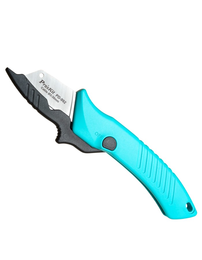 Proskit PD-992 Super Sharp Electricians Knife Anti Slip & Ergonomic with Dual Function Cover