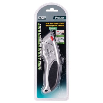 Proskit DK-2112 Heavy Duty Knife Non Slip Grip & Automatic Loading includes 6xBlades DK-2112 Proskit DK-2112 Heavy Duty Knife Non Slip Grip & Automatic Loading includes 6xBlades DK-2112