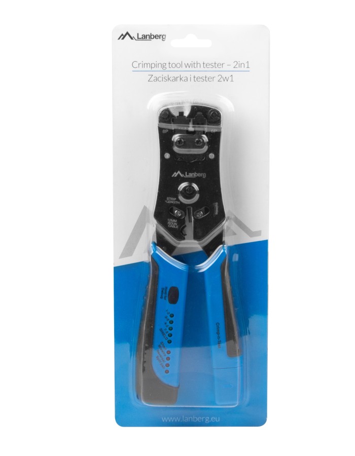 Lanberg 2in1 Crimping Tool & Cable Tester RJ45/RJ11/RJ12 Lanberg 2in1 Crimping Tool & Cable Tester RJ45/RJ11/RJ12