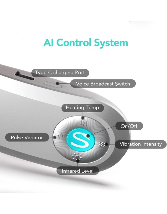 SKG Neck Massager Pulse-Heat-APP-Multiple Heads G7 Pro