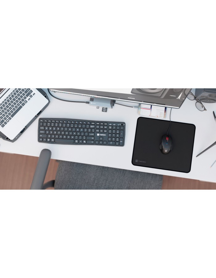 Natec COLORS SERIES Medium Mousepad Obsidian Black