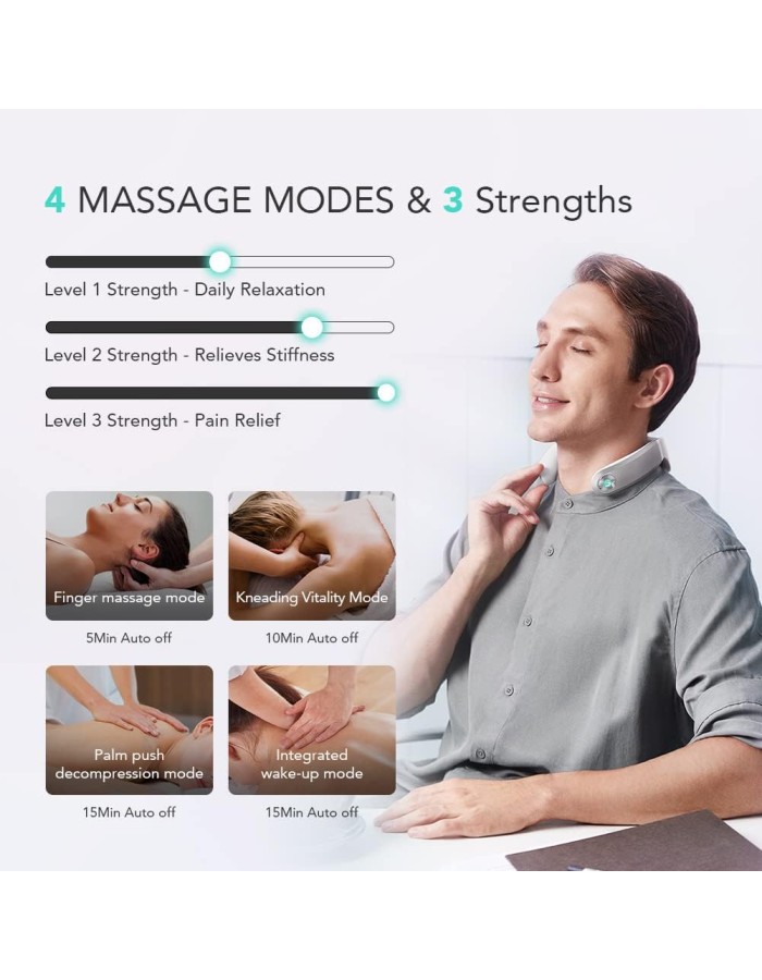 SKG Neck Massager Pulse-Heat-APP-Multiple Heads G7 Pro