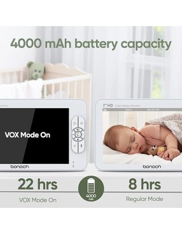 Bonoch BBM03 Portable Baby Monitor 7'' and PTZ Camera+Audio No WiFi Bonoch BBM03 Portable Baby Monitor 7'' and PTZ Camera+Audio No WiFi