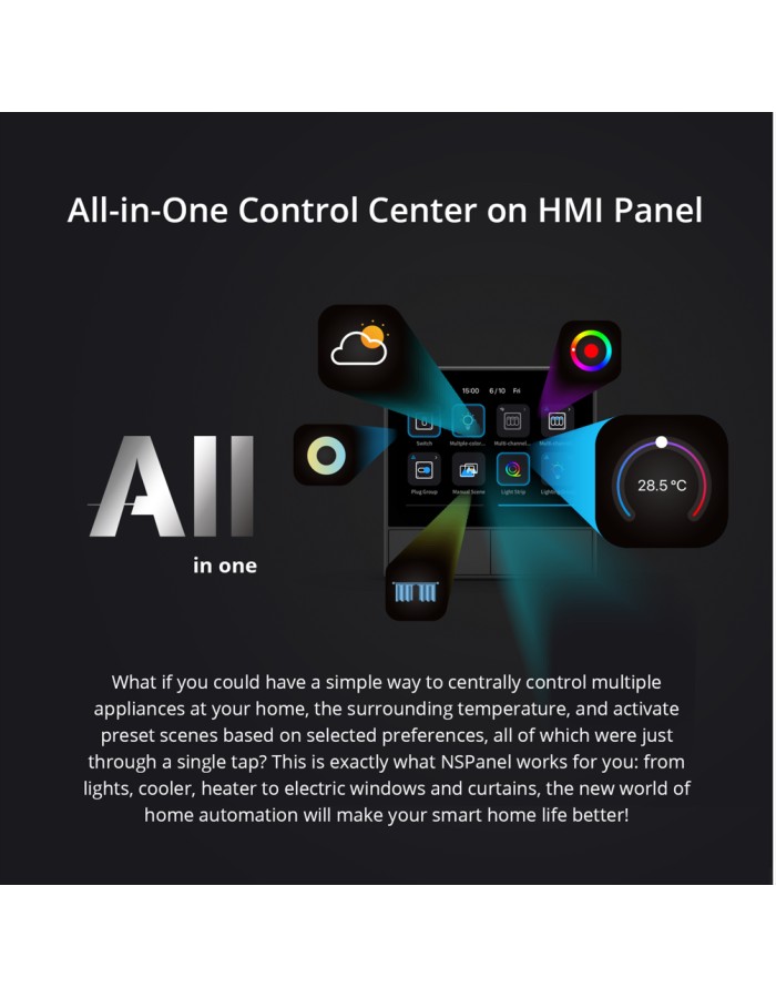 Sonoff Wifi Smart NS Panel with Touch screen White Sonoff Wifi Smart NS Panel with Touch screen White