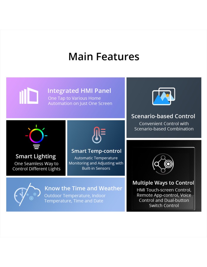 Sonoff Wifi Smart NS Panel with Touch screen White Sonoff Wifi Smart NS Panel with Touch screen White