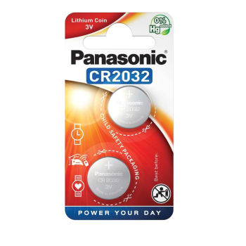 Panasonic CR2032 Lithium Battery Blister (2pc)