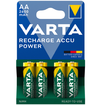 Varta Rechargeable AA Batteries 2600mah 4pcs Varta Rechargeable AA Batteries 2600mah 4pcs