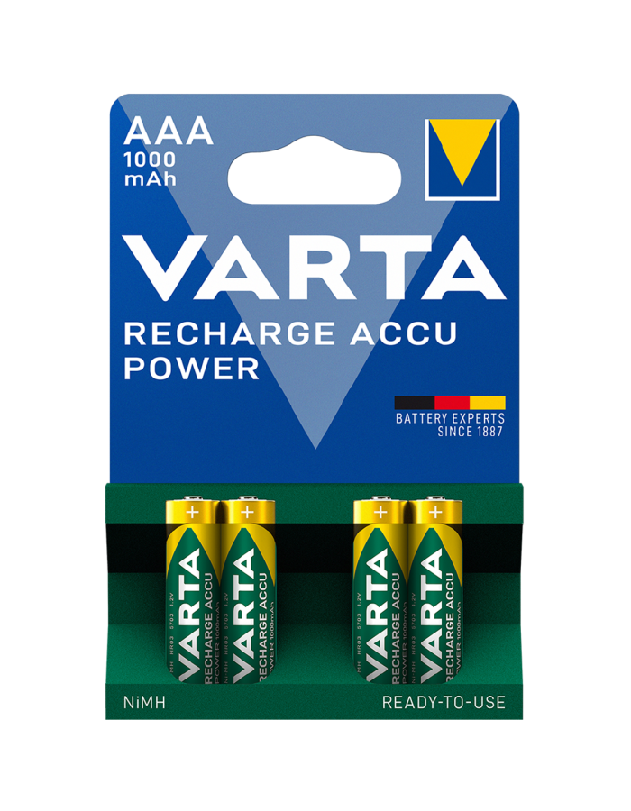 Varta Rechargeable AAA Batteries 1000mah 4pcs