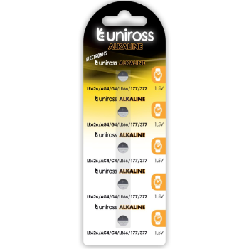 Uniross Alkaline-Coin LR626 AG4 LR66 Battery (10pack)