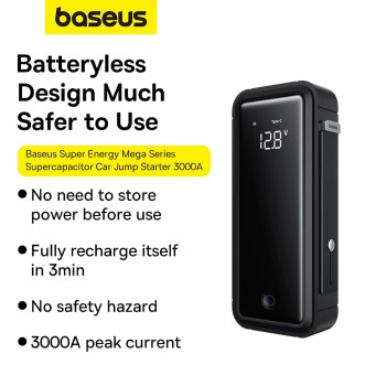 Baseus Car Jump Start Booster 3000A SUPERCAPACITOR Baseus Car Jump Start Booster 3000A SUPERCAPACITOR