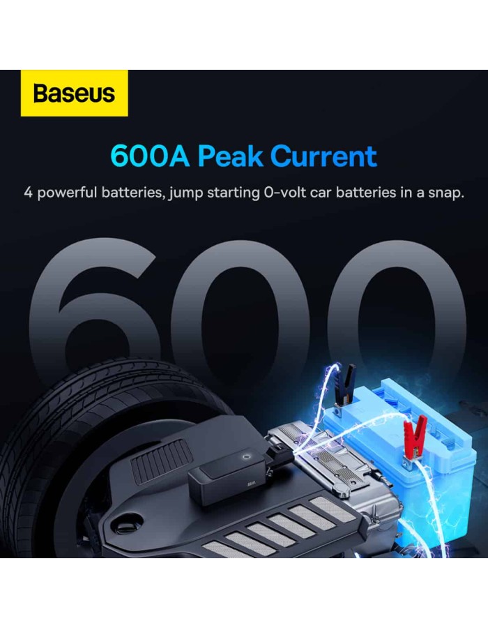 Baseus Car Jump Start Booster & Powerbank 6000mAh 600A ALPHA Black