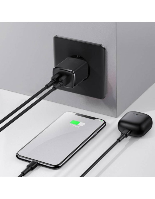 Baseus Charger Wall 10.5W 2xUSB-A EU Black Baseus Charger Wall 10.5W 2xUSB-A EU Black