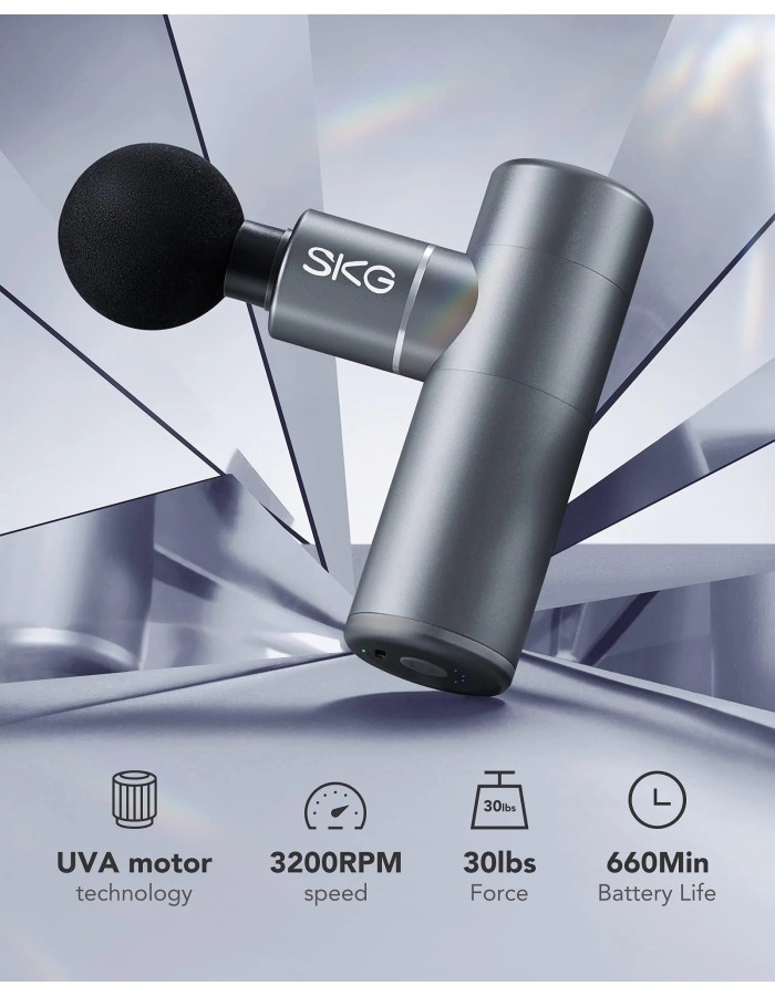 SKG Body Gun Massager Mini F3-EN Grey SKG Body Gun Massager Mini F3-EN Grey