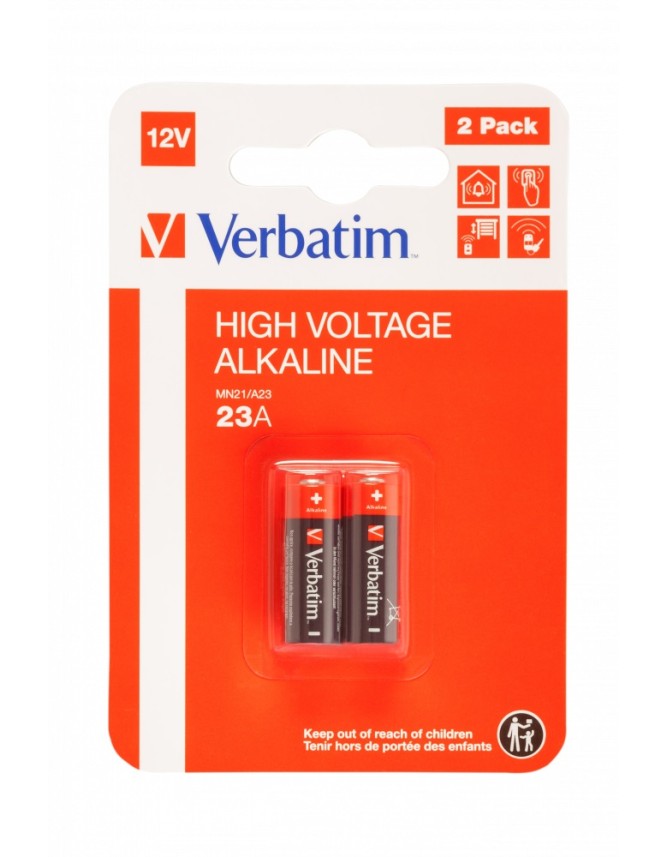 Verbatim Alkaline 12V 23A (MN21/A23) 2pcs Batteries