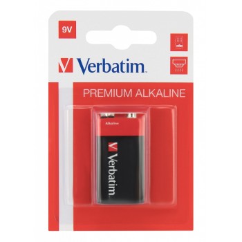Verbatim Alkaline 9V 1pc Batteries