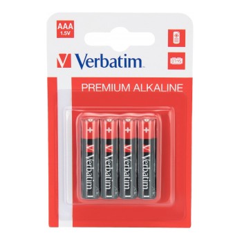 Verbatim Alkaline AAA 4pcs Batteries