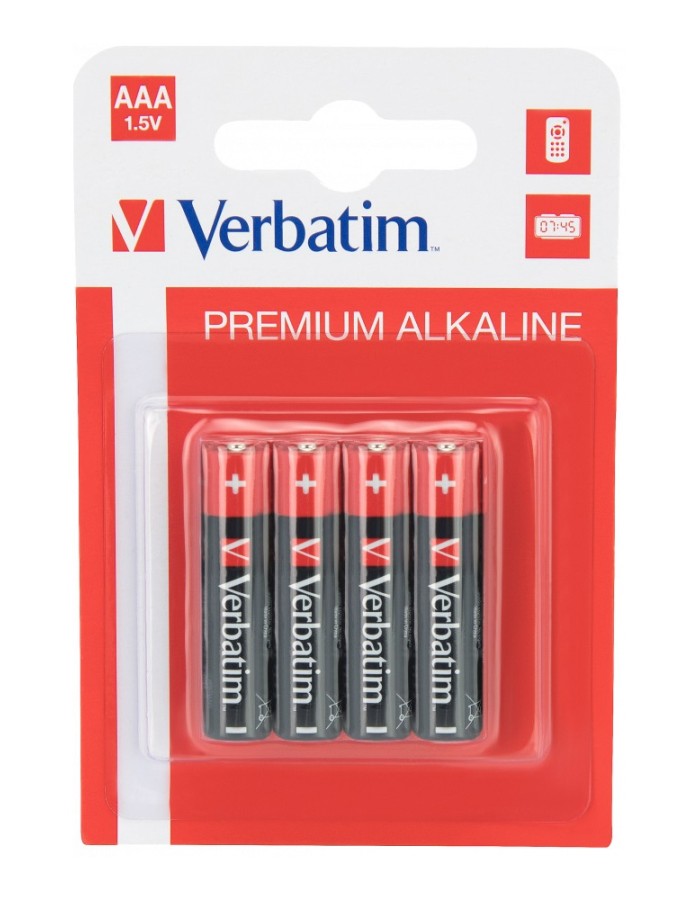 Verbatim Alkaline AAA 4pcs Batteries