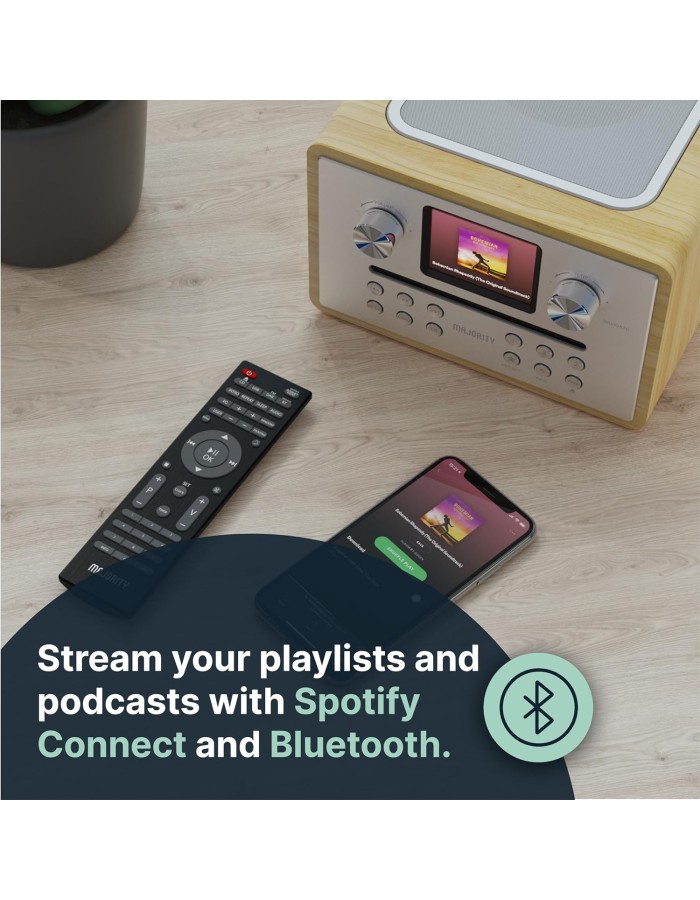 Majority HOMERTON 2 Mini HiFi with FM Radio, CD Player, Bluetooth, USB & Internet Radio Majority HOMERTON 2 Mini HiFi with FM Radio, CD Player, Bluetooth, USB & Internet Radio