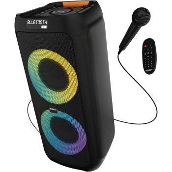 Majority P300 Portable Karaoke Speaker 300W Bluetooth USB FM Wired Mic Majority P300 Portable Karaoke Speaker 300W Bluetooth USB FM Wired Mic