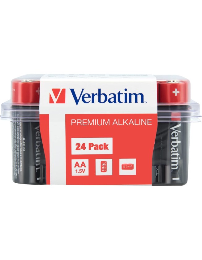 Verbatim Alkaline AA 24pcs Batteries (Box)