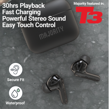 Majority TRU-1 TWS Sports Earphones IPX7 Black Majority TRU-1 TWS Sports Earphones IPX7 Black