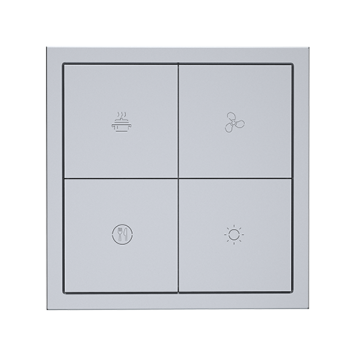 HDL Panel Smart Tile Series 8 Button Space Gray HDL Panel Smart Tile Series 8 Button Space Gray