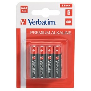 Verbatim Alkaline AAA 8pcs Batteries