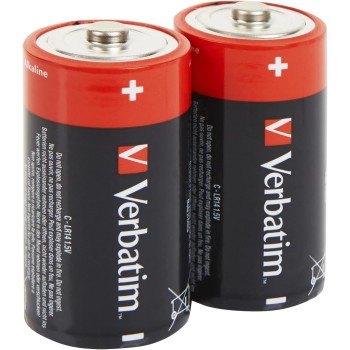 Verbatim Alkaline C 2pcs Batteries Verbatim Alkaline C 2pcs Batteries