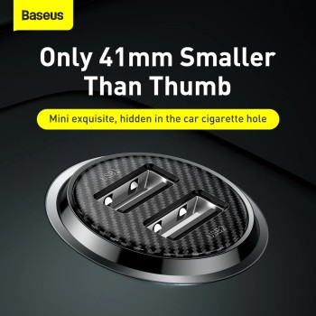 Baseus GRAIN Pro Car Charger 4.8A Black Baseus GRAIN Pro Car Charger 4.8A Black