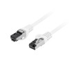 Lanberg Patch Cable CAT8.1 S/FTP CU LSZH 0.5m White