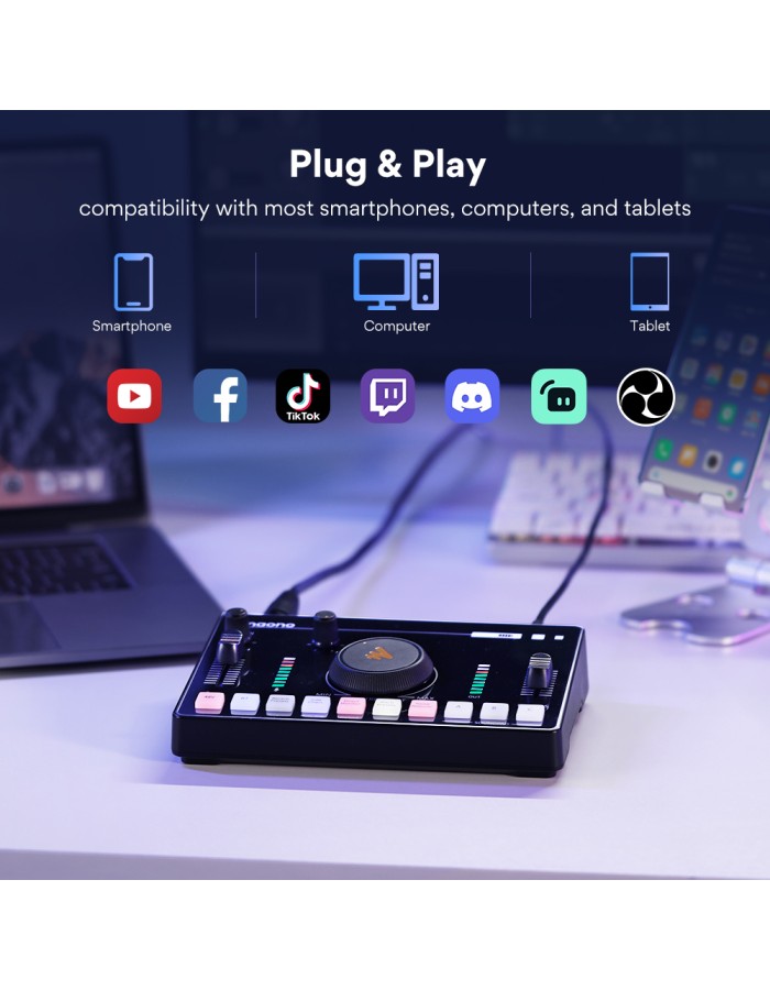 Maono AMC2 NEO Streaming Audio Mixer Console Maono AMC2 NEO Streaming Audio Mixer Console