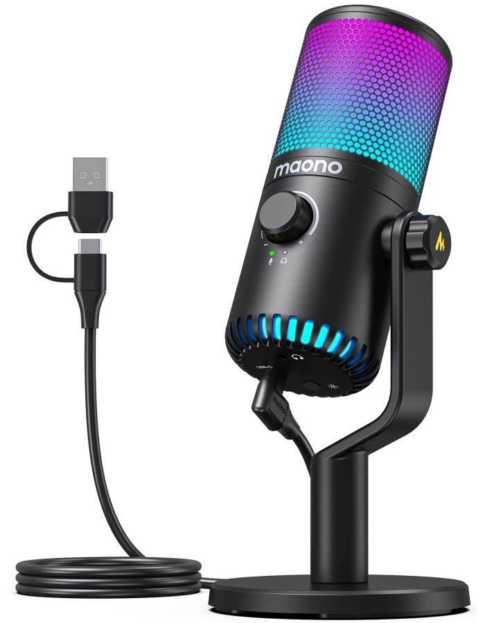 Maono DM30RGB Desktop Condenser Microphone with Controllable Lights Maono DM30RGB Desktop Condenser Microphone with Controllable Lights