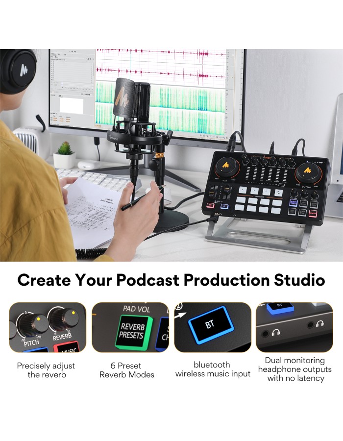 Maono AME2 Advanced Streaming Audio Mixer Console Maono AME2 Advanced Streaming Audio Mixer Console