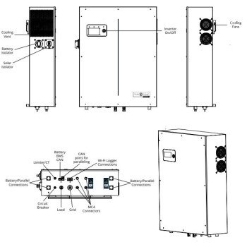 Sunsynk LifeLynk X All in One Hybrid Inverter & Integrated 3.8KWh Battery
