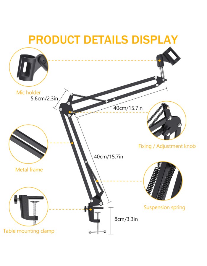 Maono AU-B01 Boom Arm Microphone Bracket Basic Version