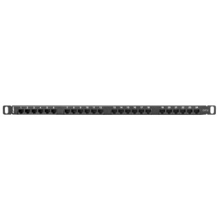 Lanberg Patch Panel 24-Port 0.5U 19" CAT6 UTP Black