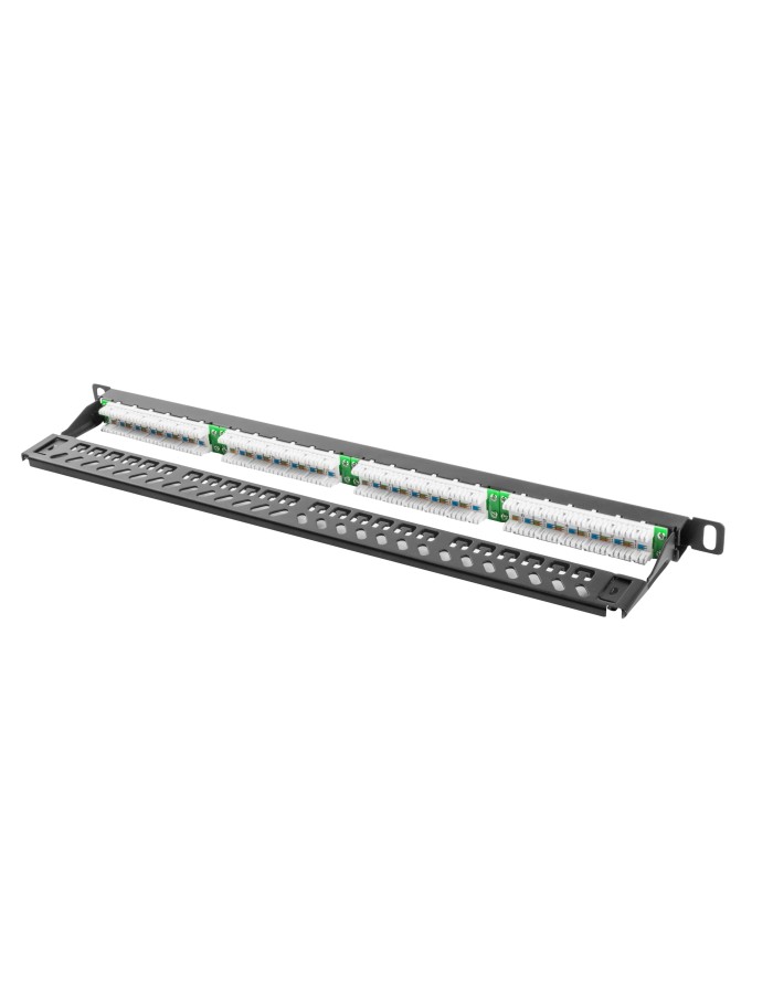 Lanberg Patch Panel 24-Port 0.5U 19" CAT6 UTP Black