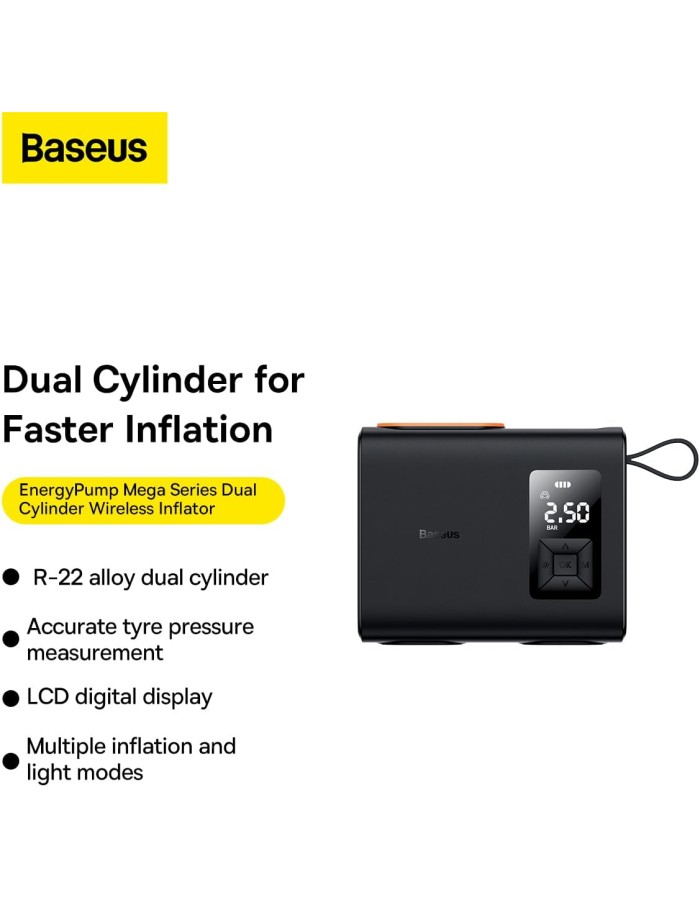 Baseus Car Inflator Pump Wireless MEGA ENERGY