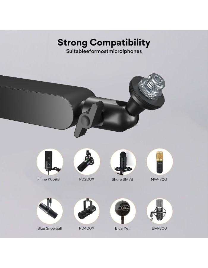 Maono BA92 Heavy Duty & Fully Adjustable Boom Arm Microphone Bracket