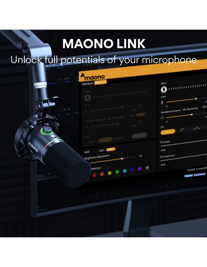 Maono PD200X USB/XLR Professional Dynamic Microphone Maono PD200X USB/XLR Professional Dynamic Microphone