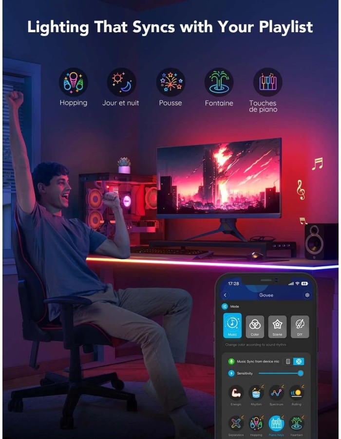 Govee Gaming Neon Table Light 3m H61C3 Govee Gaming Neon Table Light 3m H61C3