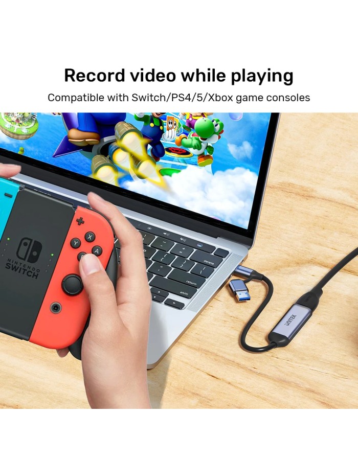 Unitek Capture Card HDMI to USB-C/A 1080p V1167A Unitek Capture Card HDMI to USB-C/A 1080p V1167A