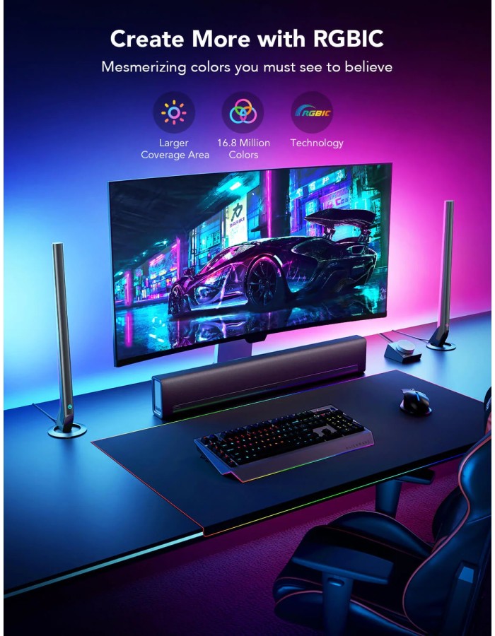 Govee Gaming Smart RGBIC Light Bars H6047 Govee Gaming Smart RGBIC Light Bars H6047
