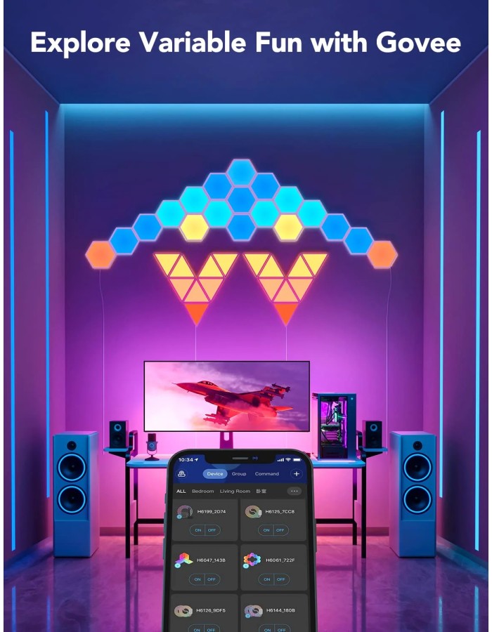 Govee Glide Hexa Light Panels 10pcs B6061 Govee Glide Hexa Light Panels 10pcs B6061