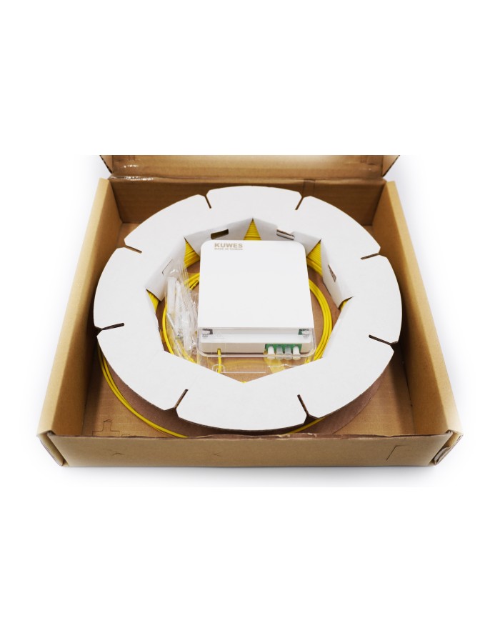 Kuwes Pre-Terminated Fiber Optic Outlet with Pigtail LC/APC SM Carton 20m Kuwes Pre-Terminated Fiber Optic Outlet with Pigtail LC/APC SM Carton 20m